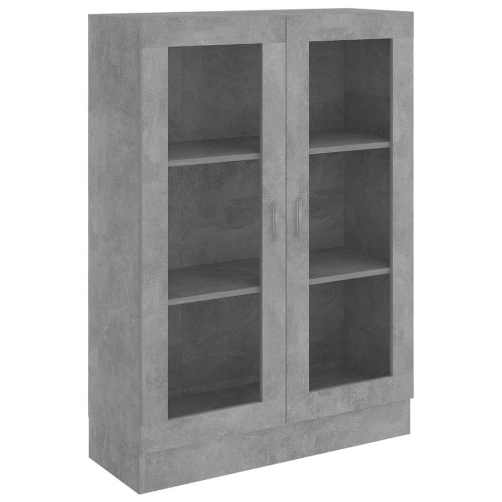 Vidaxl Vitrína, betónovo sivá 82,5x30,5x115 cm, kompozitné drevo